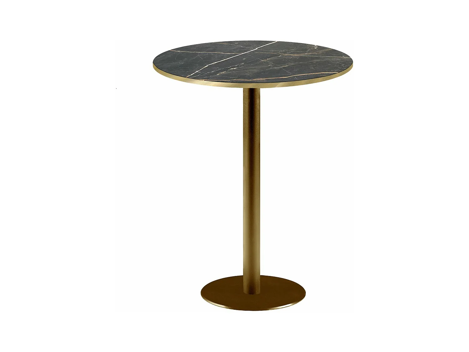 Mange-debout rond Ø 60 cm Rome bistrot marbre feu
