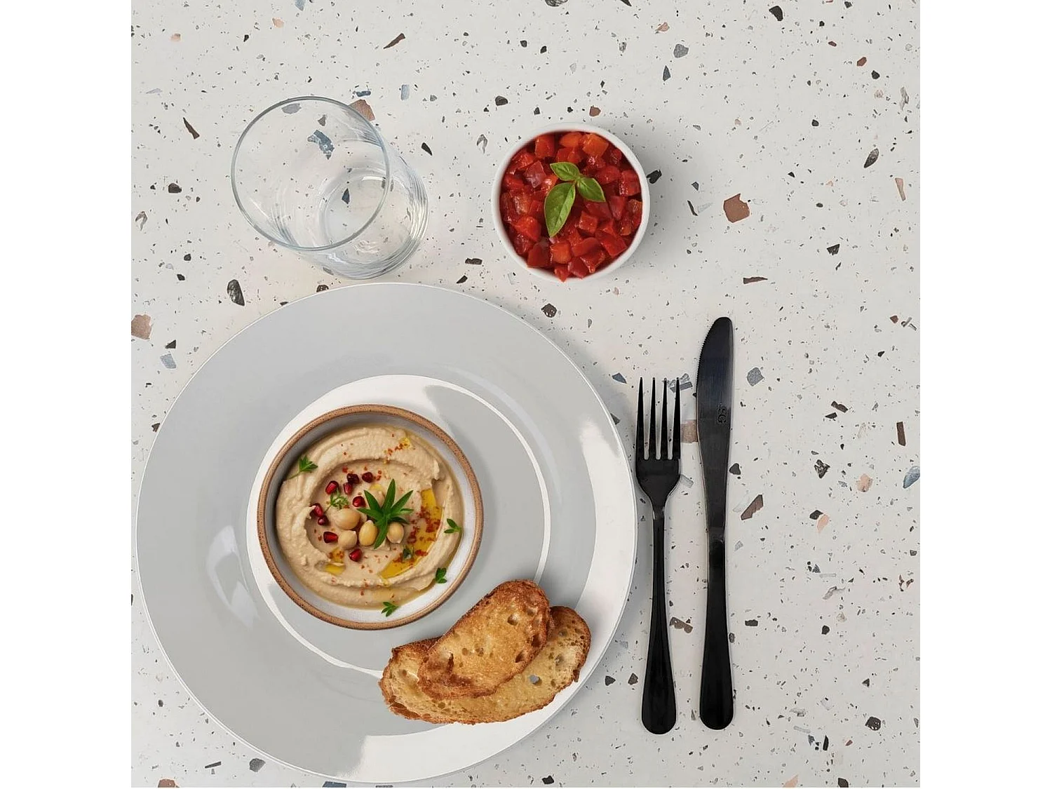 Mange-debout 60 x 60 cm Rome bistrot terrazzo