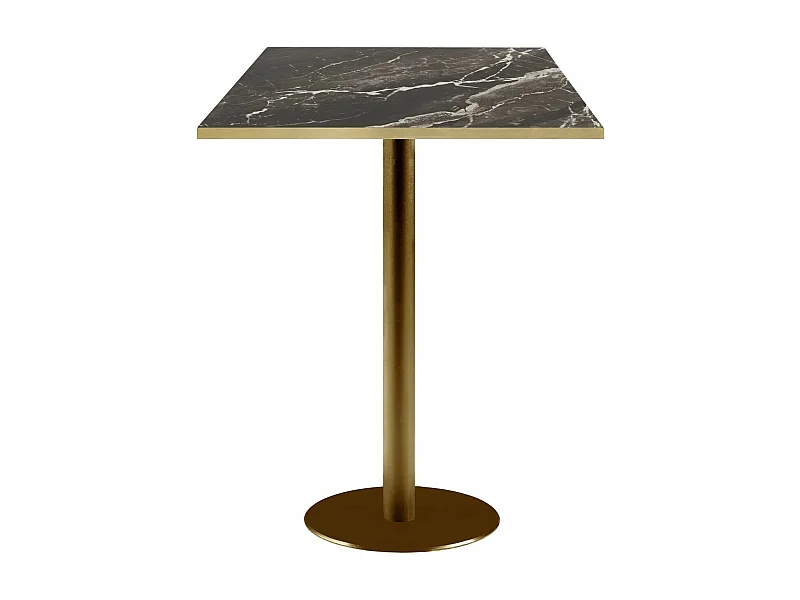 Mesa alta 60 x 60 cm Rome bistro mármol veteado