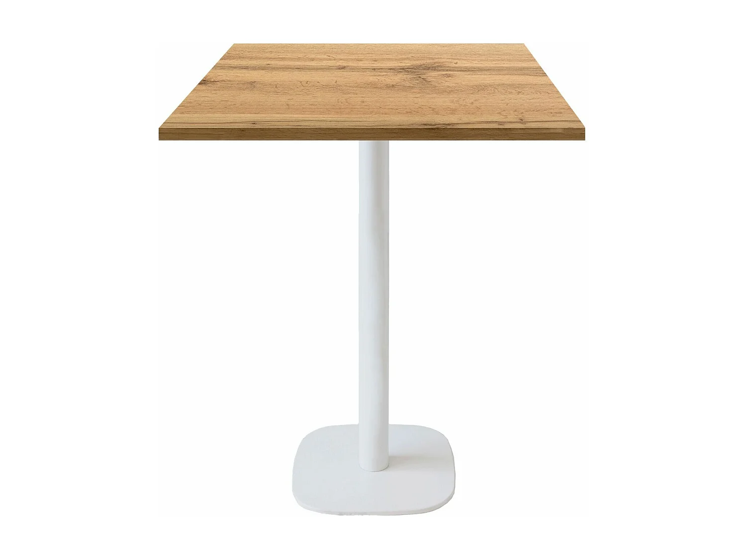 Mesa de bar 70 x 70 cm - Modelo banco armadura redonda roble