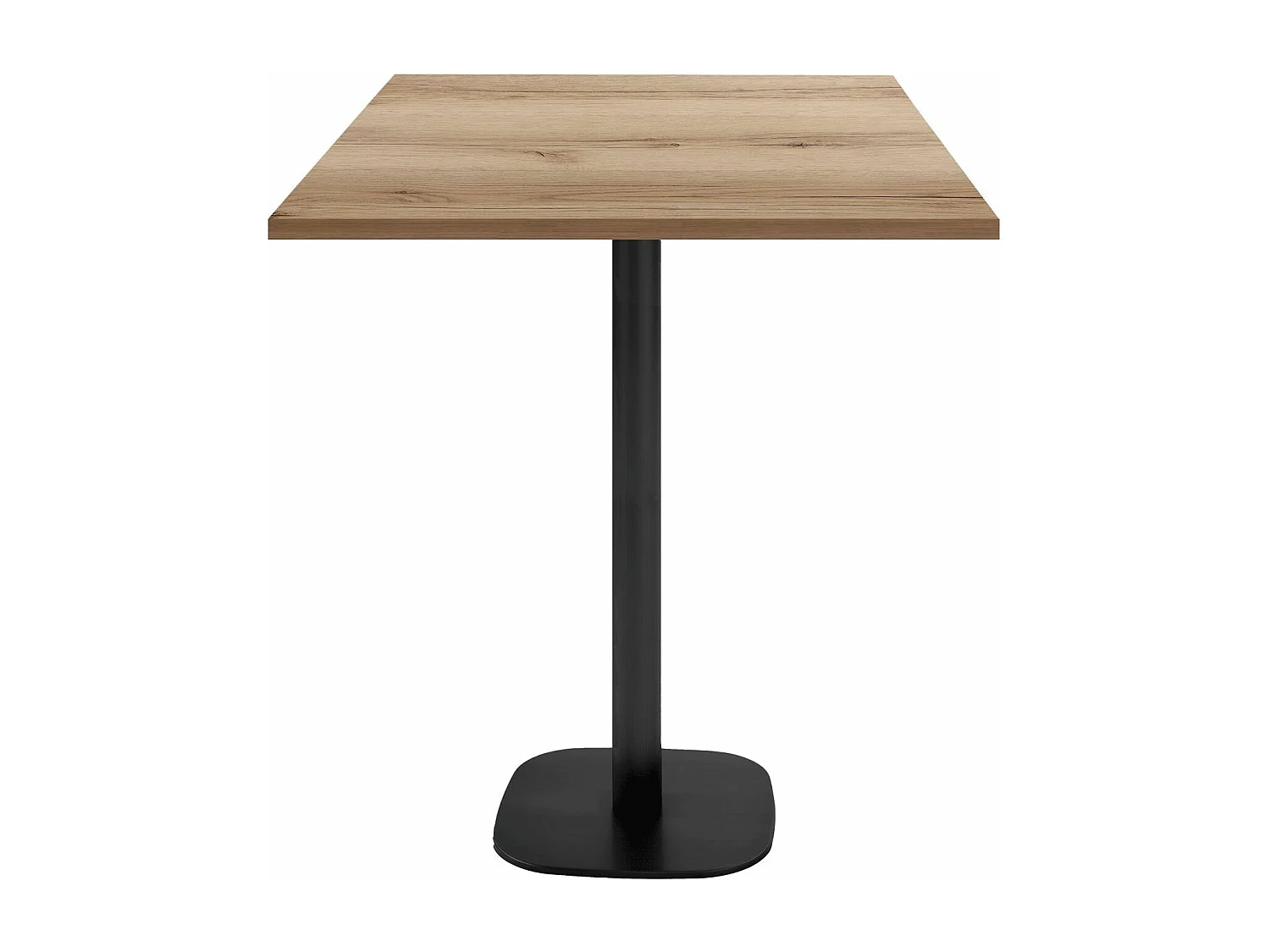 Mesa alta 70 x 70 cm - Modelo redonda roble delano