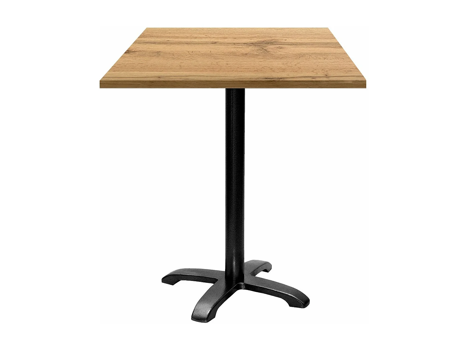 Mesa de pie 70 x 70 cm - modelo Bazila armadura roble