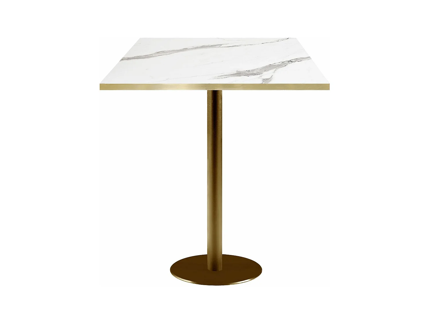 Mange-debout 60 x 60 cm Rome bistrot marbre blanc