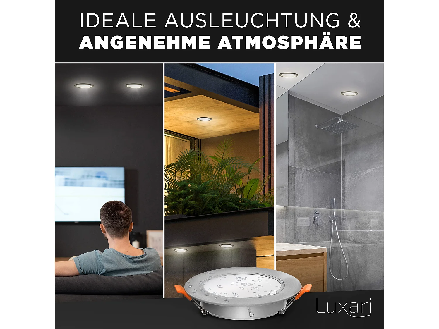 Luxari LED Einbaustrahler 230V flach − Strahlende