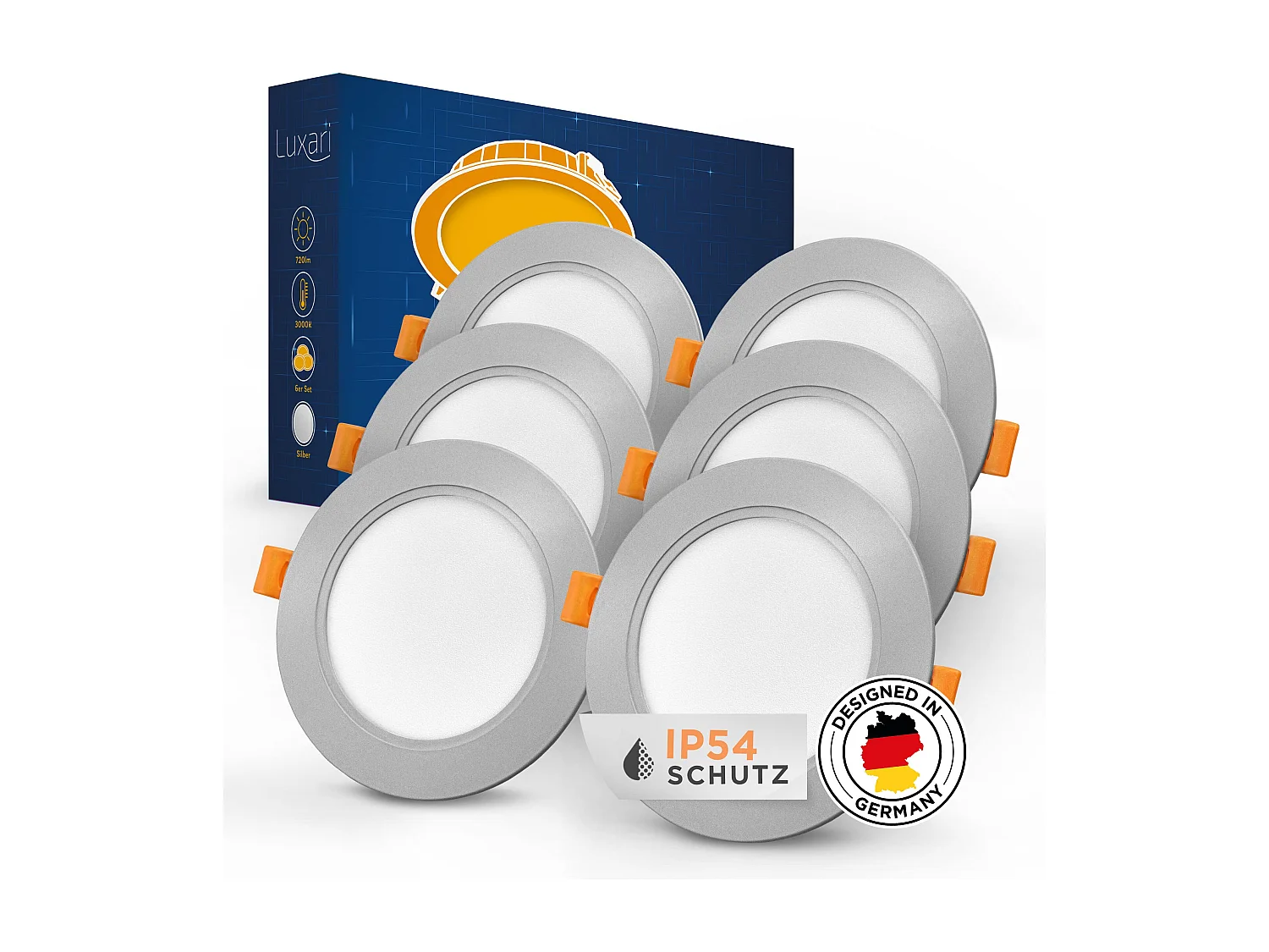 Luxari LED Einbaustrahler 230V flach − Strahlende