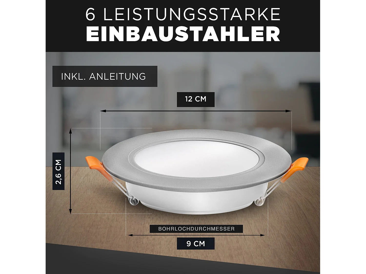 Luxari LED Einbaustrahler 230V flach − Strahlende