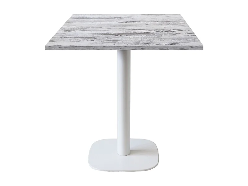 Table 70 x 70 cm - modèle Round pied blanc chêne Islande