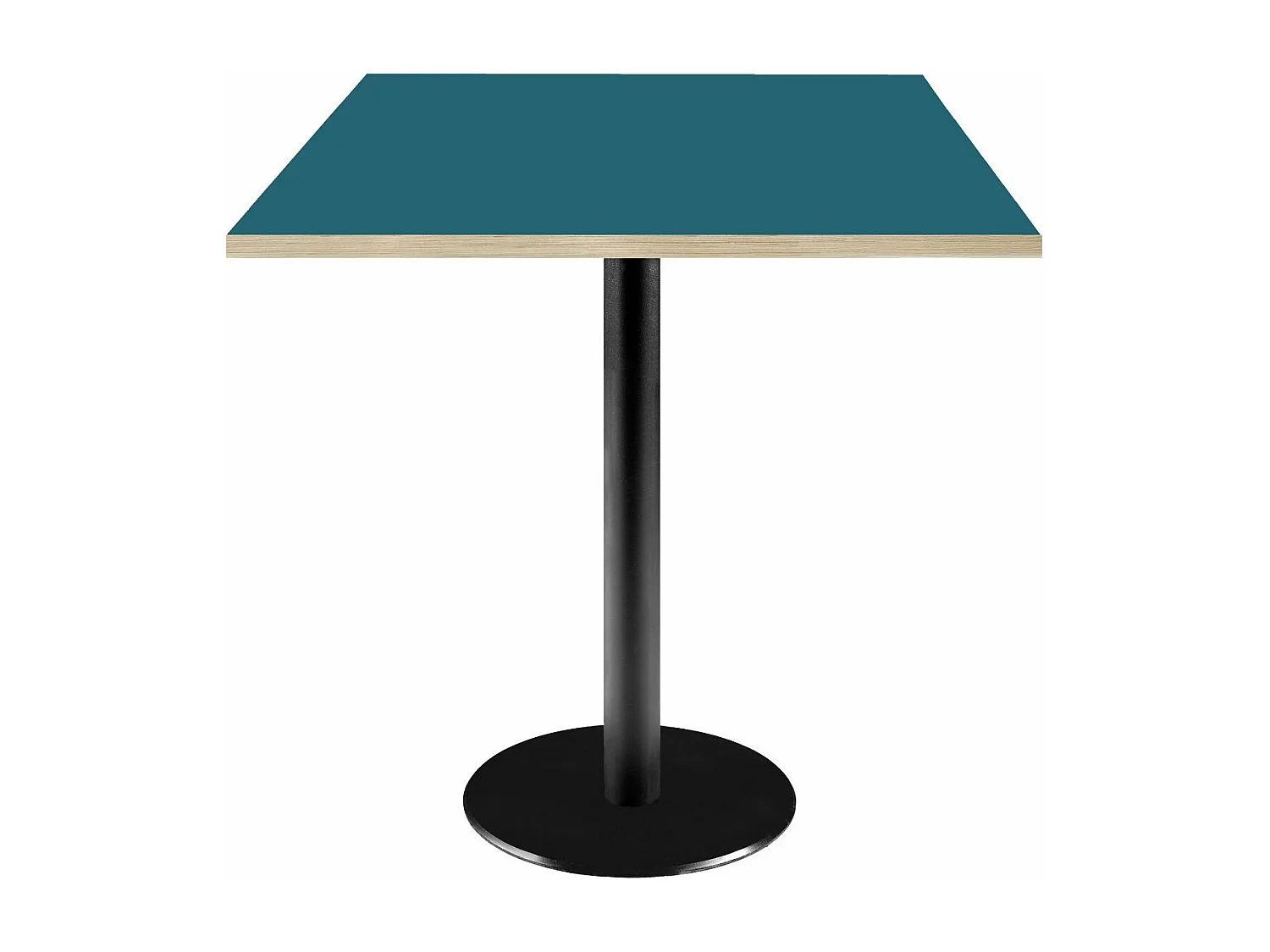 Table 70 x 70 cm - modèle Rome bleu avec chants bois