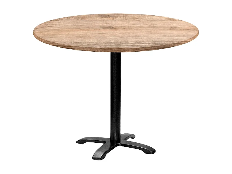 Table ronde Ø 110 cm - modèle Bazila tanin naturel