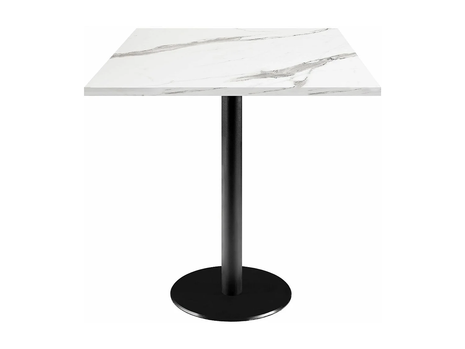 Table 70 x 70 cm - modèle Rome marbre blanc