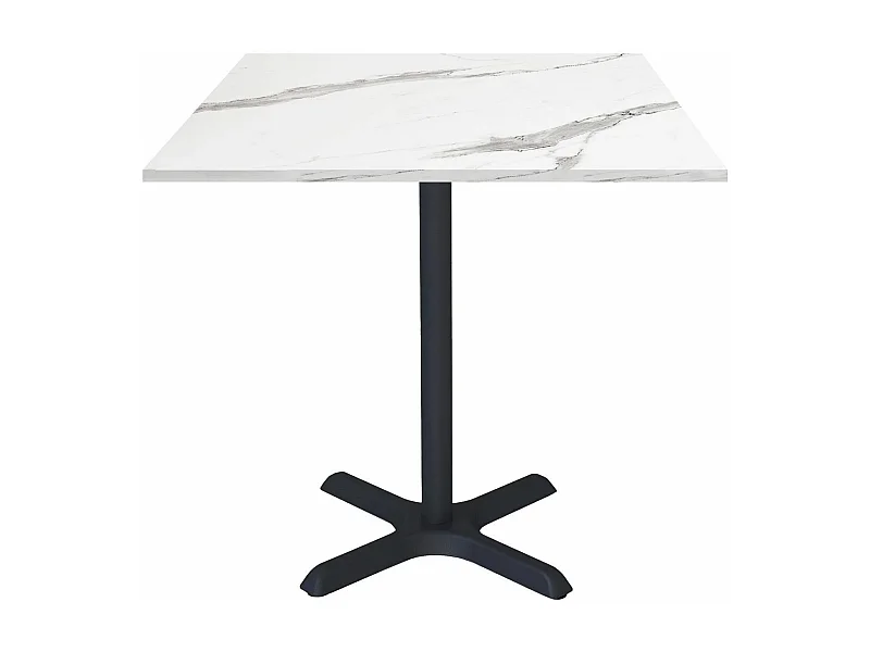 Table 70 x 70 cm - modèle Dina marbre blanc