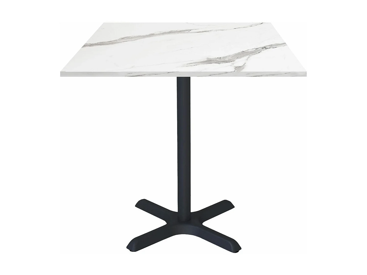 Table 70 x 70 cm - modèle Dina marbre blanc