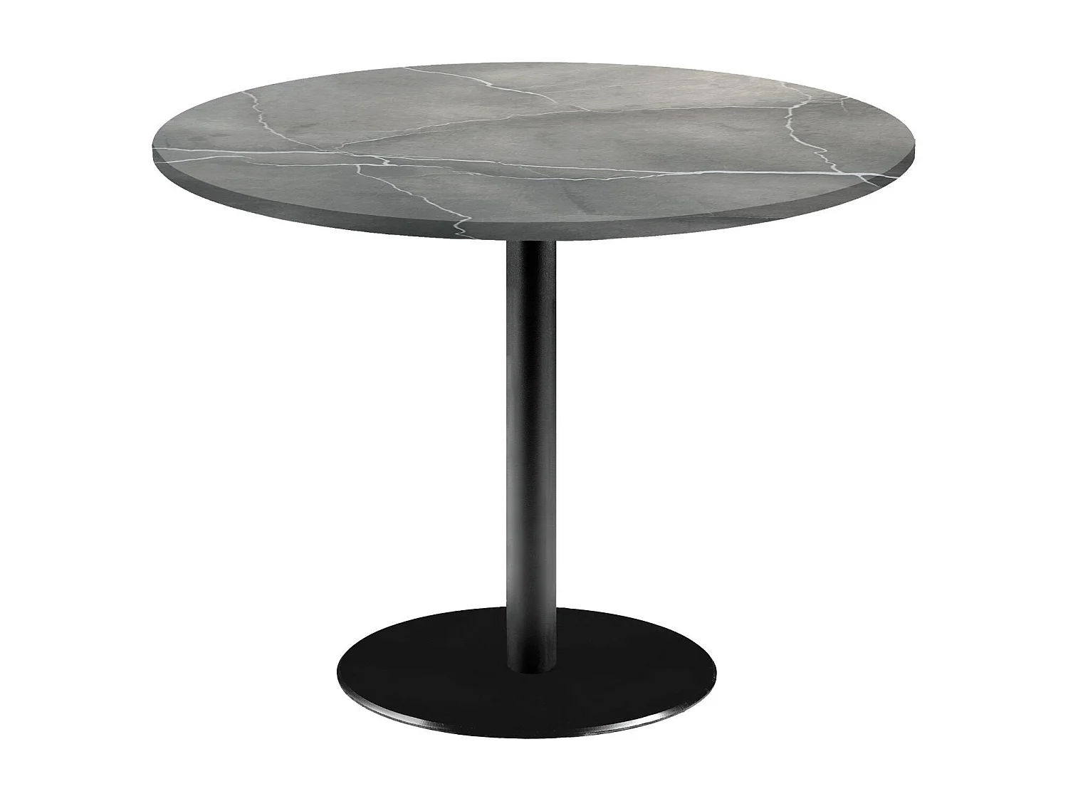 Table ronde Ø 120 cm - modèle Rome marbré lune bleue