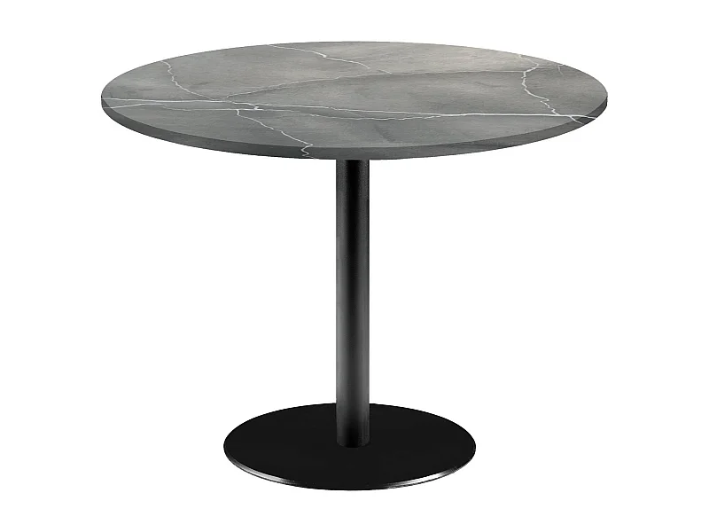 Table ronde Ø 120 cm - modèle Rome marbré lune bleue