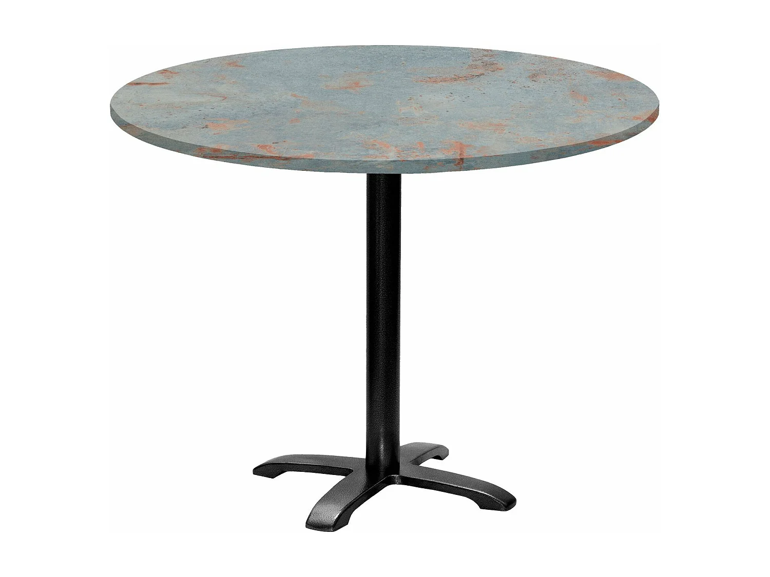 Table ronde Ø 110 cm - modèle Bazila gris rouille