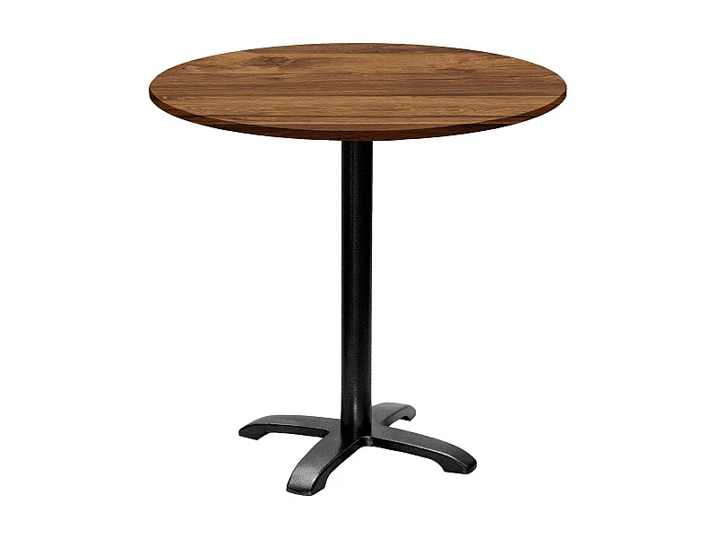Table ronde Ø 80 cm - modèle Bazila chêne hunton