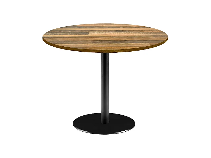 Table ronde Ø 120 cm - modèle Rome bois noyer lamellé
