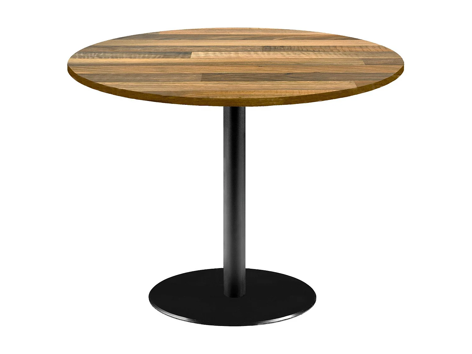 Table ronde Ø 120 cm - modèle Rome bois noyer lamellé
