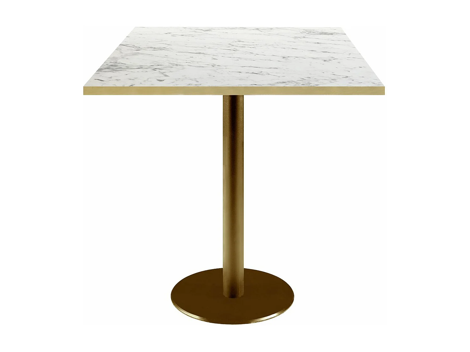 Table 70 x 70 cm Rome bistrot marbre veiné