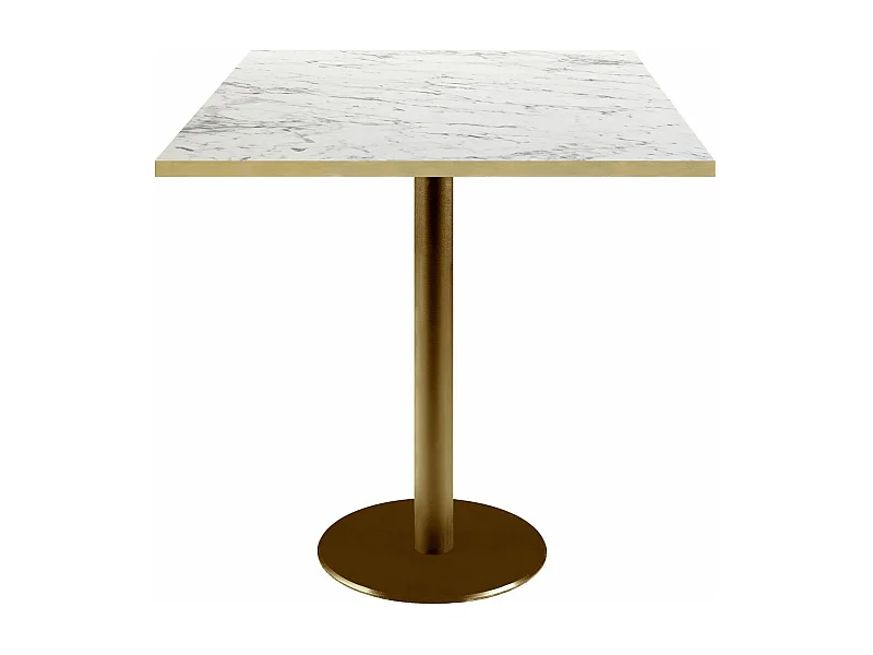 Table 70 x 70 cm Rome bistrot marbre veiné
