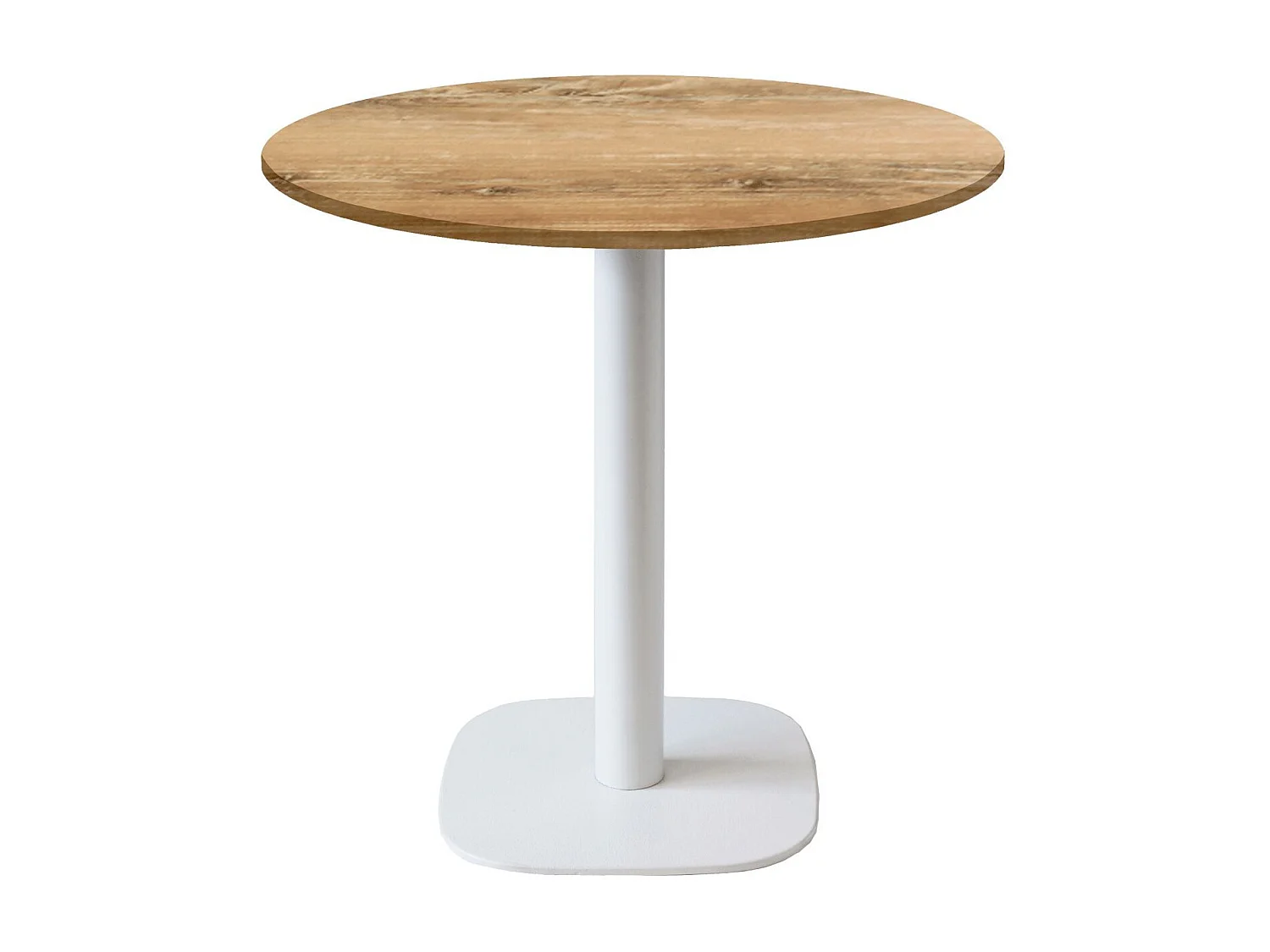 Table ronde Ø 70 cm - modèle Round pied blanc chêne slovène