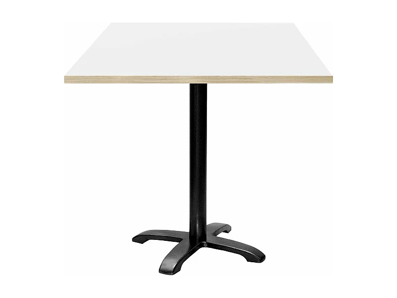 Table 70 x 70 cm - modèle Bazila blanc chants bois