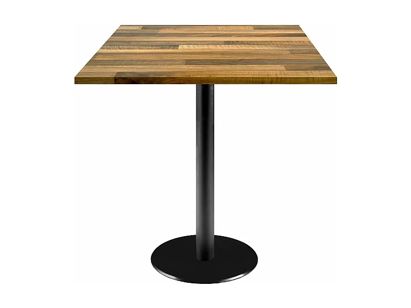 Table 70 x 70 cm - modèle Rome bois noyer lamellé