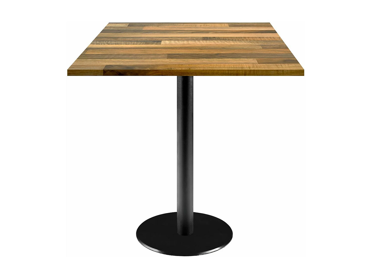 Table 70 x 70 cm - modèle Rome bois noyer lamellé
