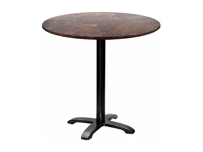 Table ronde Ø 80 cm - modèle Bazila rouille roc