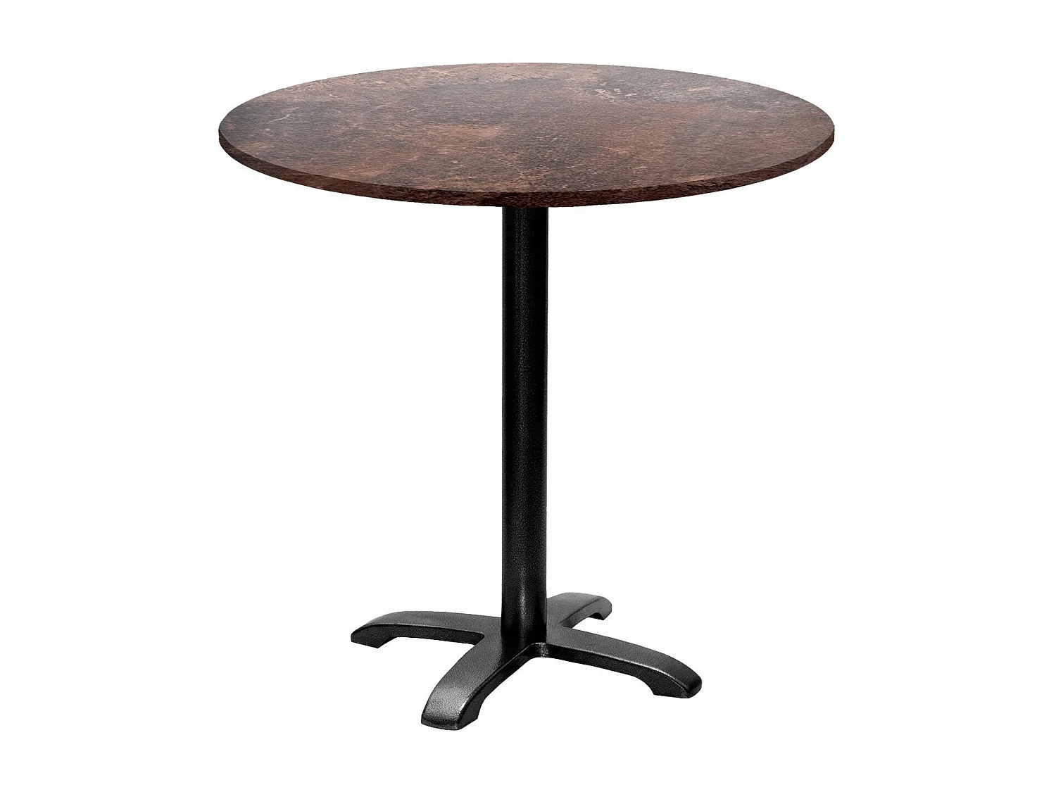Table ronde Ø 80 cm - modèle Bazila rouille roc