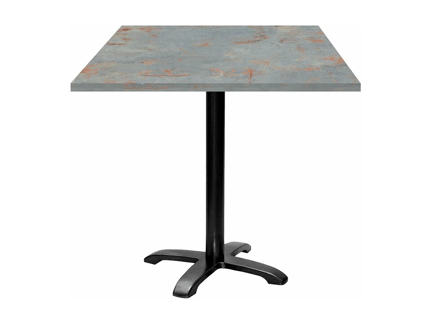 Table 70 x 70 cm - modèle Bazila gris rouille