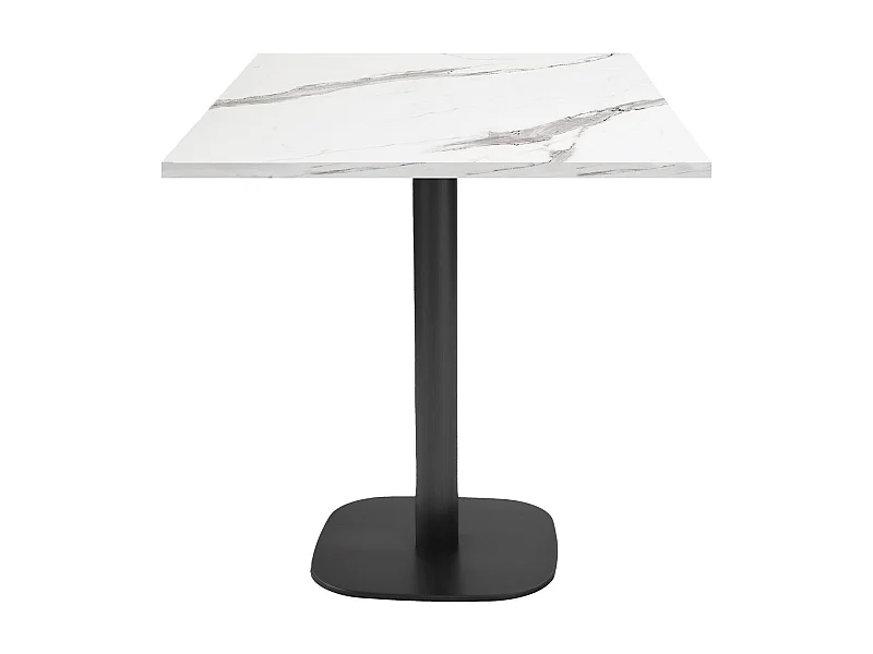 Table 70 x 70 cm - modèle Round marbre blanc