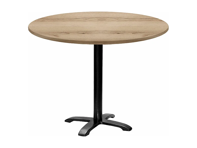 Table ronde Ø 110 cm - modèle Bazila chêne delano