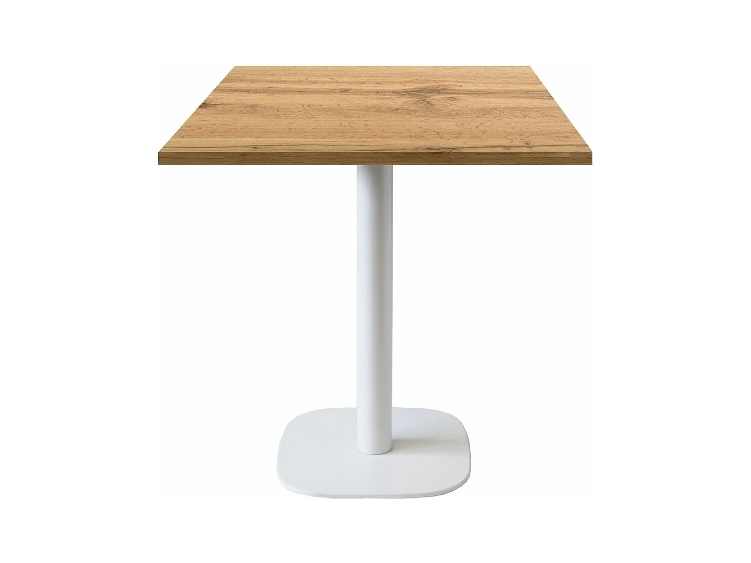 Table 70 x 70 cm - modèle Round blanc chêne armor