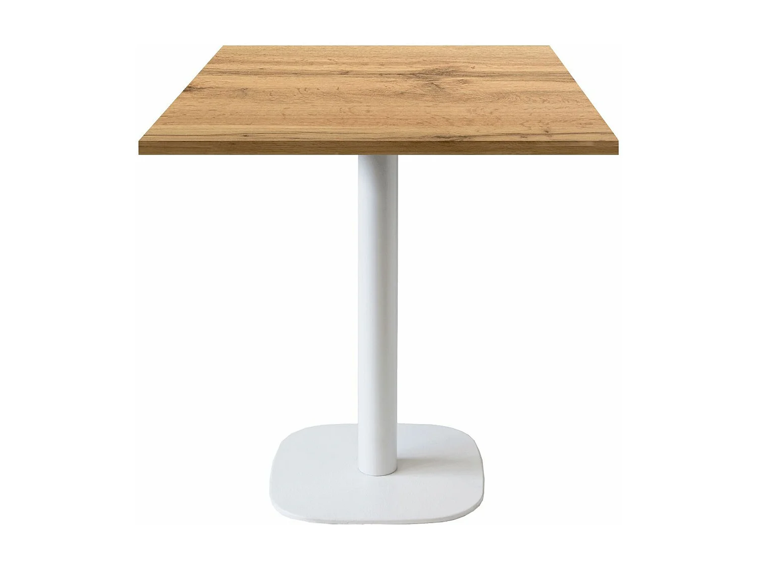 Table 70 x 70 cm - modèle Round blanc chêne armor