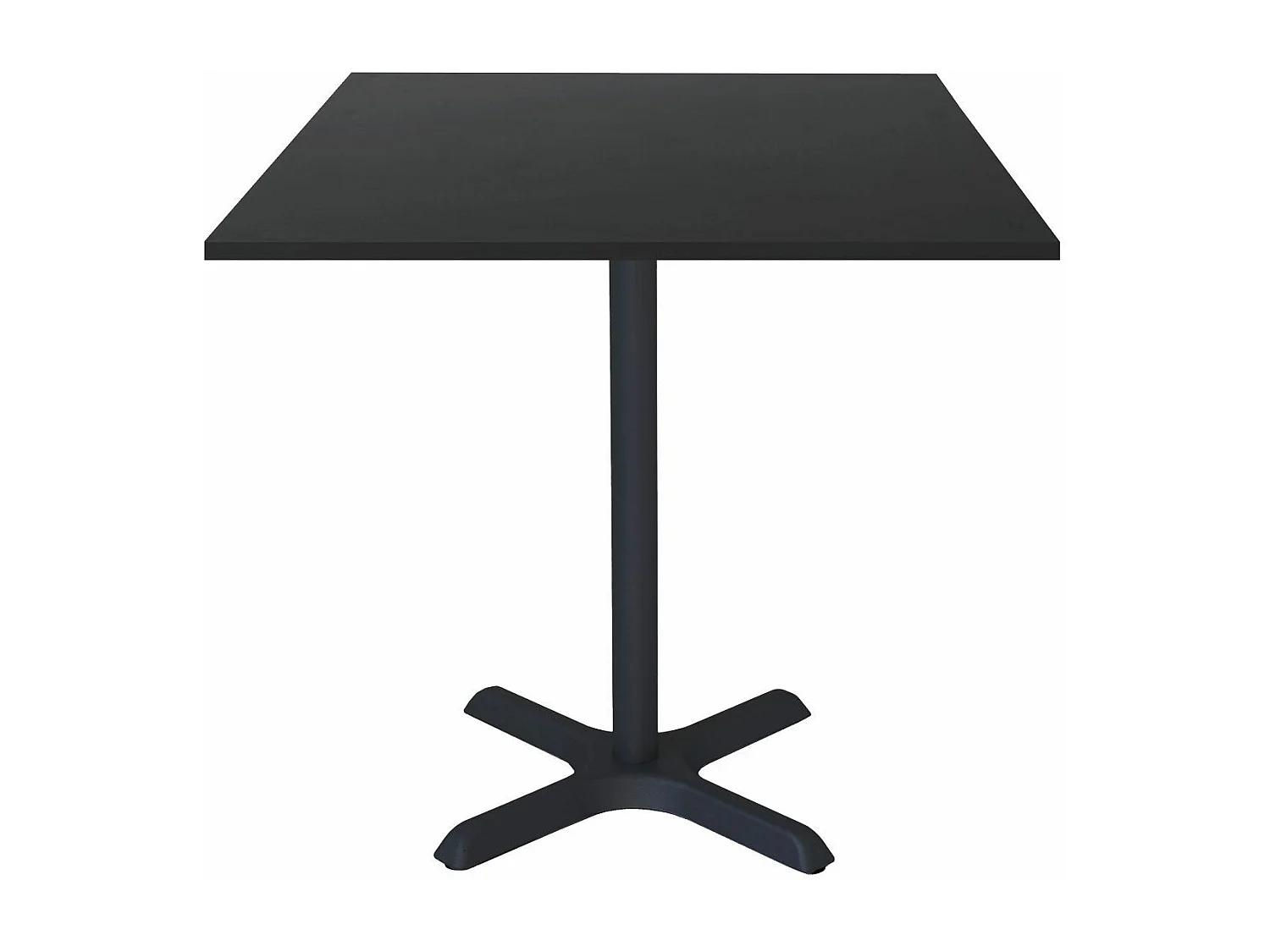 Table 70 x 70 cm - modèle Dina pied et noir uni