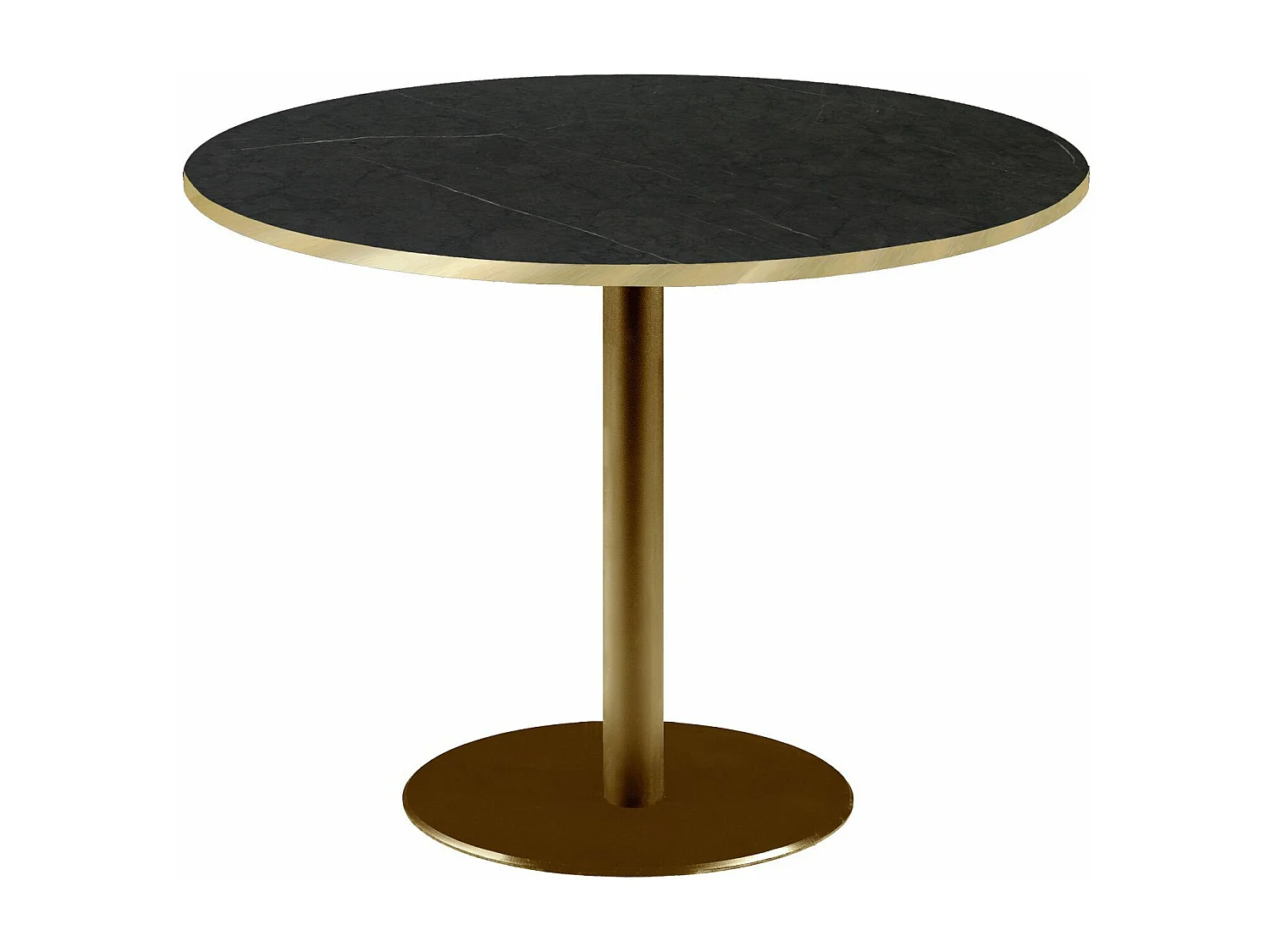 Table ronde Ø 120 cm Rome bistrot pierre noire
