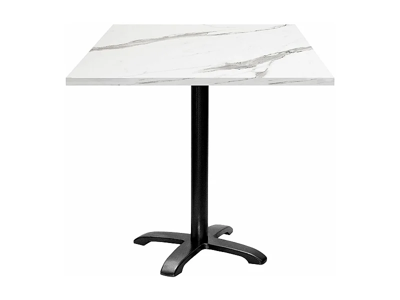 Table 70 x 70 cm - modèle Bazila marbre blanc