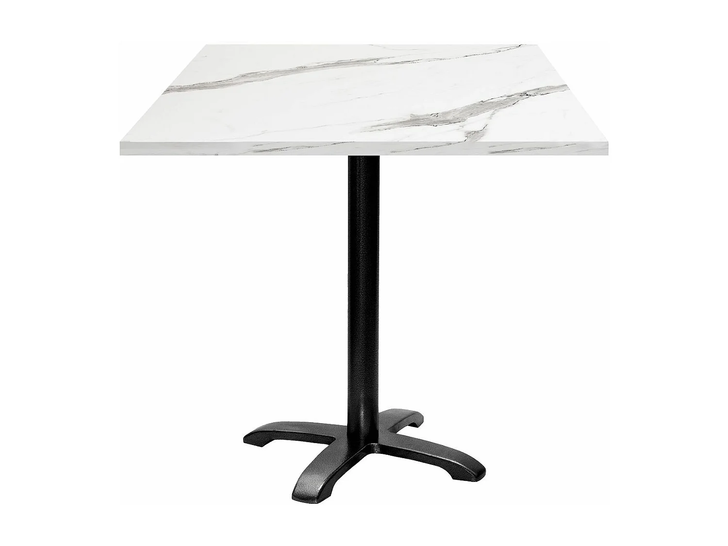 Table 70 x 70 cm - modèle Bazila marbre blanc