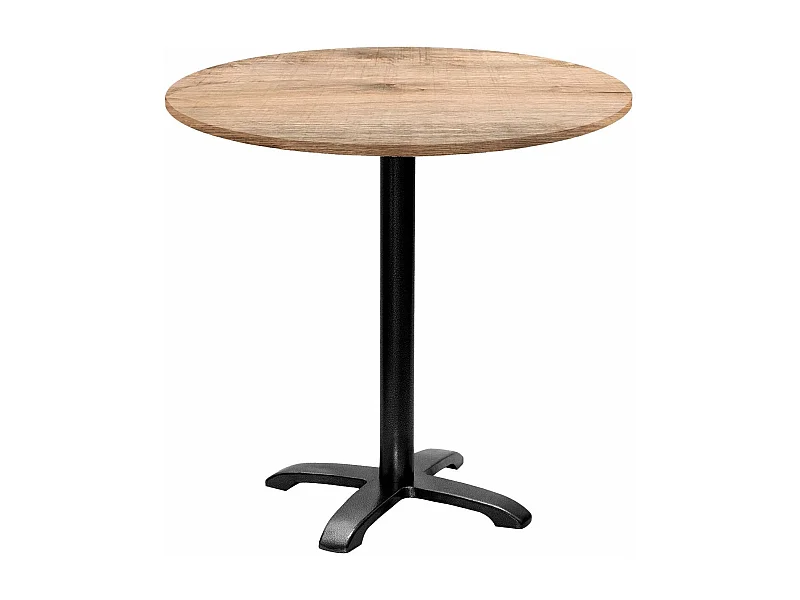 Table ronde Ø 80 cm - modèle Bazila tanin naturel