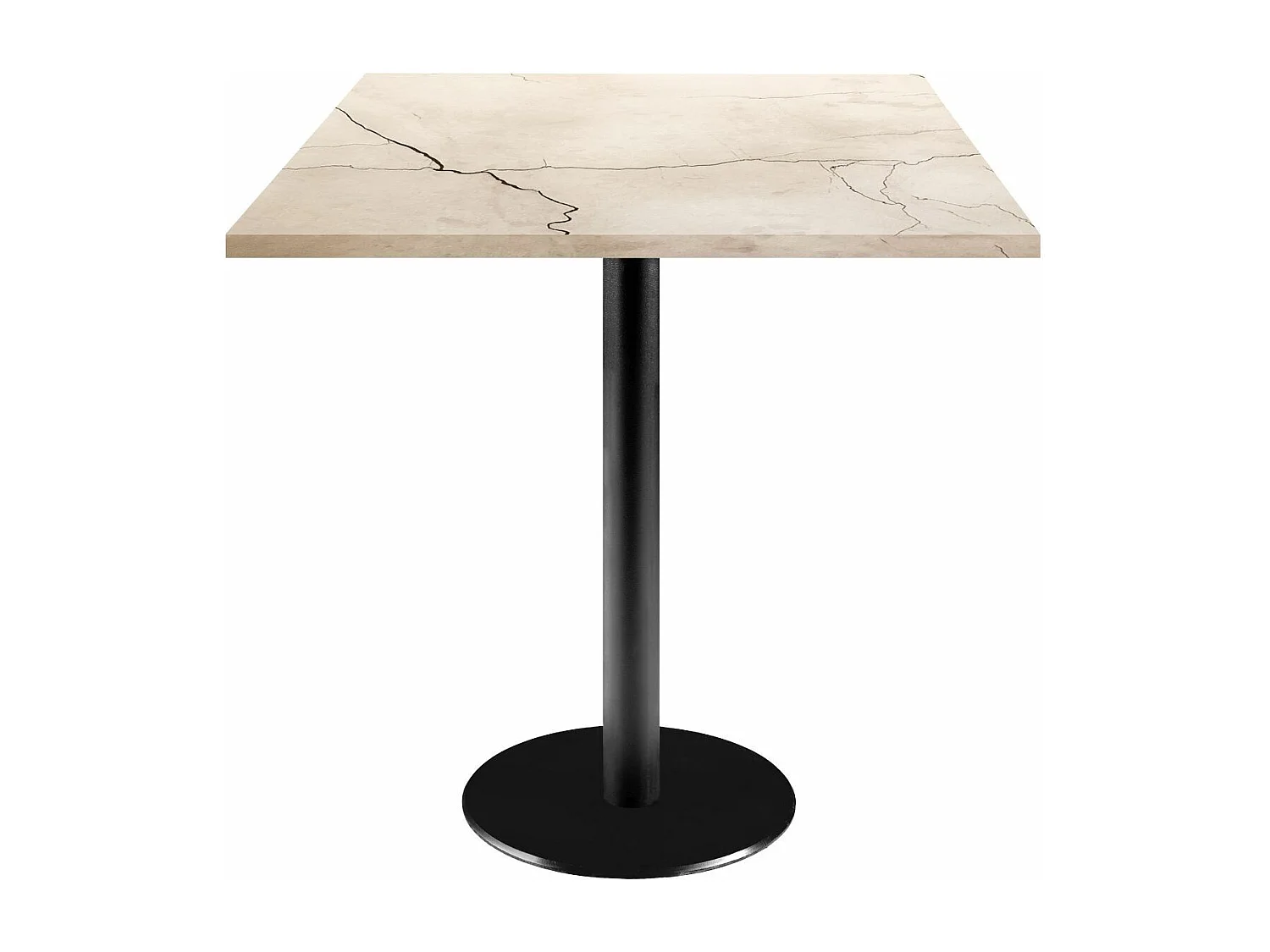 Table 70 x 70 cm - modèle Rome marbré lune blanche