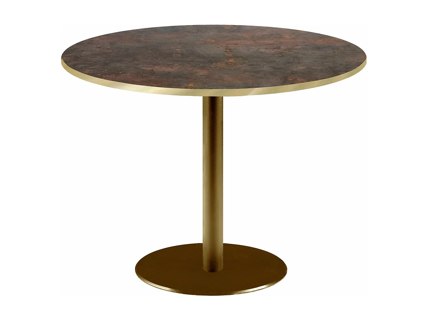 Table ronde Ø 120 cm Rome bistrot rouille