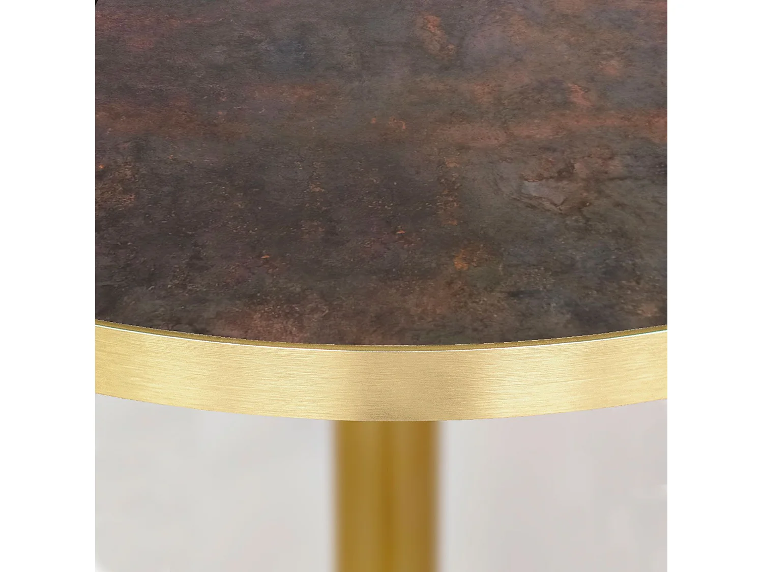 Table ronde Ø 120 cm Rome bistrot rouille