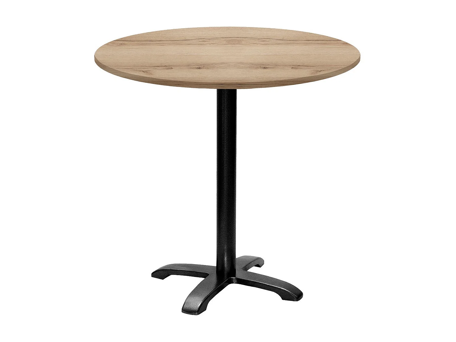 Table ronde Ø 80 cm - modèle Bazila chêne delano