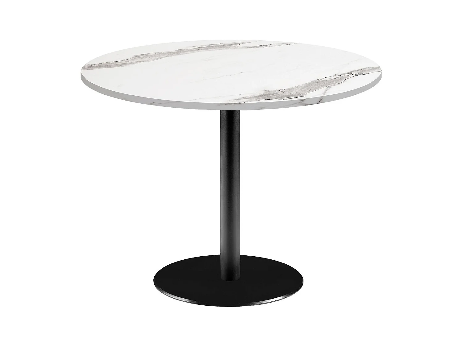 Table ronde Ø 120 cm - modèle Rome marbre blanc