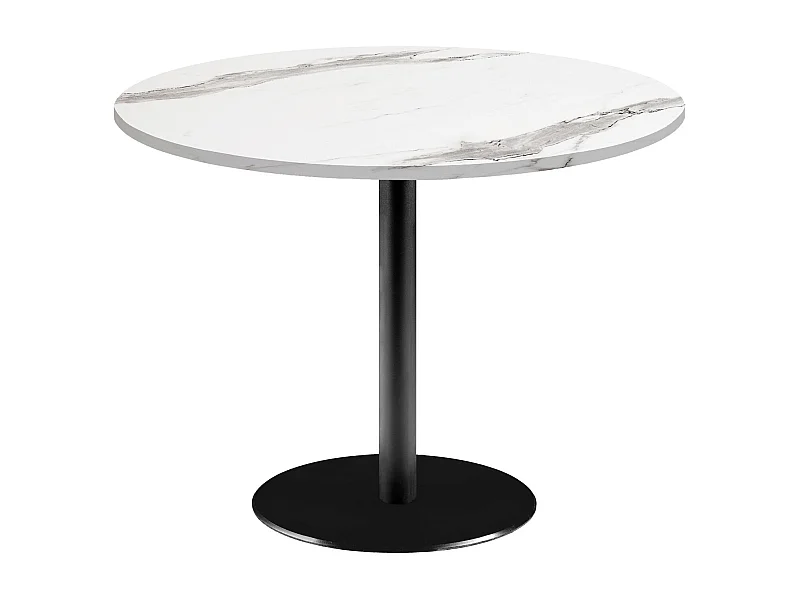 Table ronde Ø 120 cm - modèle Rome marbre blanc