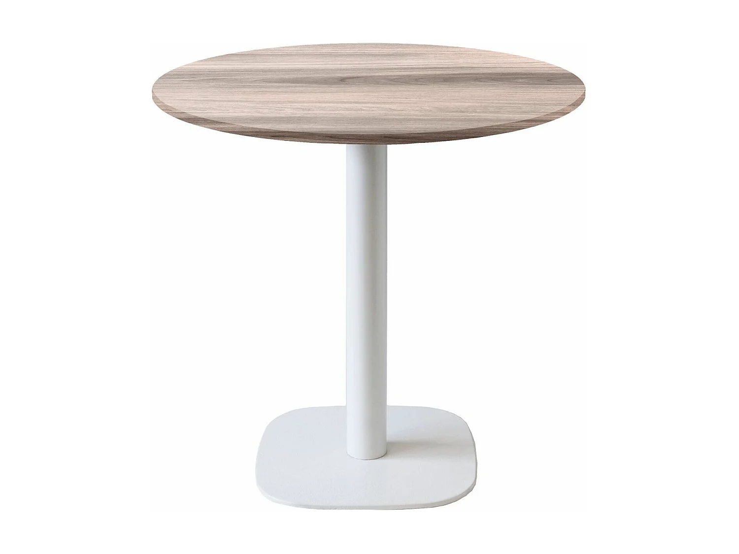 Table ronde Ø 70 cm - modèle Round pied blanc chêne tages