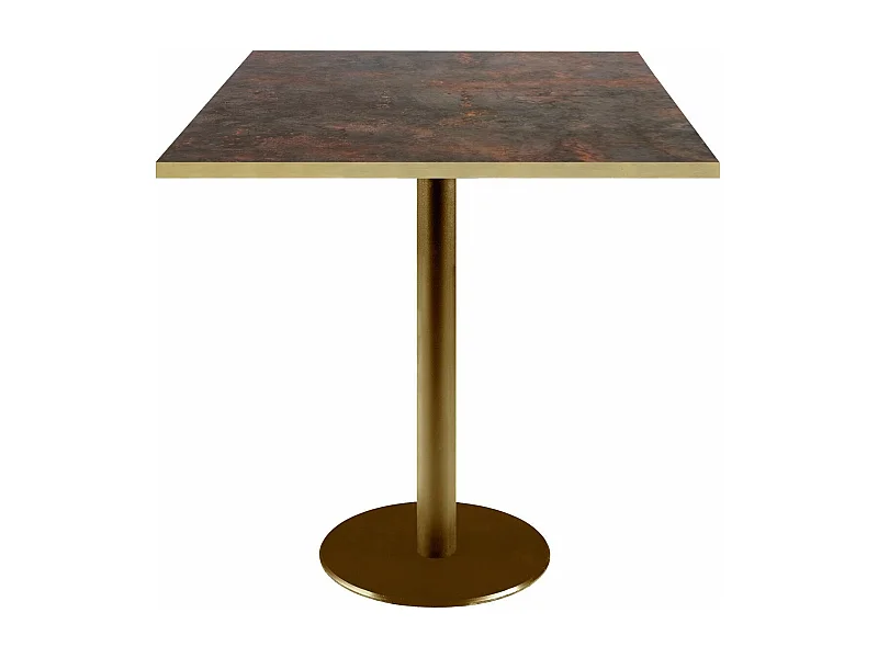 Table 70 x 70 cm Rome bistrot rouille