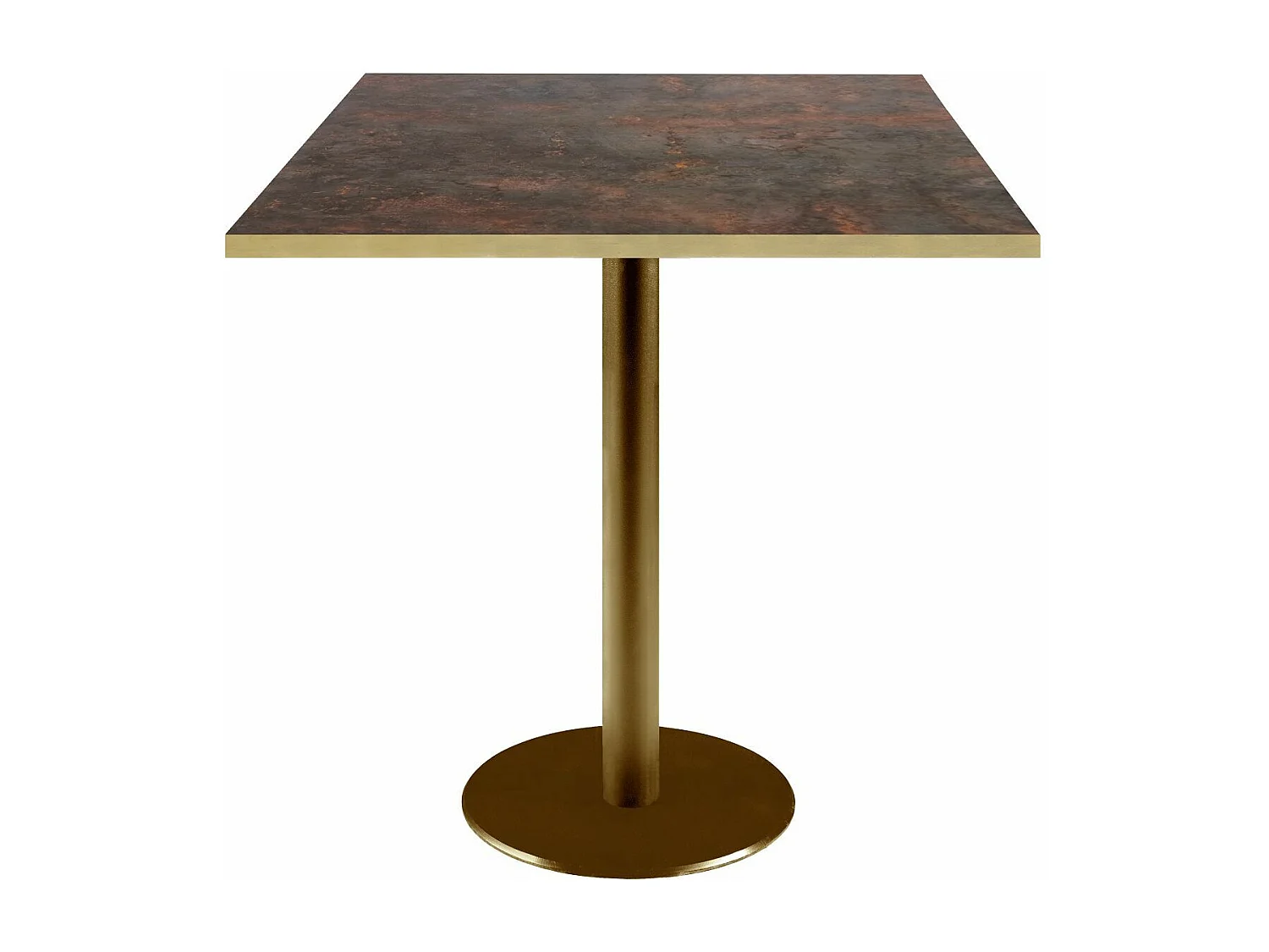 Table 70 x 70 cm Rome bistrot rouille