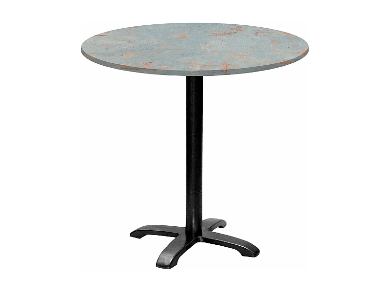Table ronde Ø 80 cm - modèle Bazila gris rouille